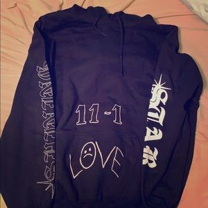 Lil Peep 11-1 Reflective Black Hoodie Official